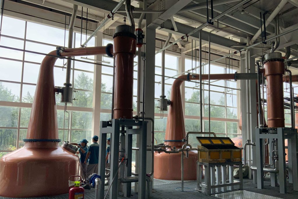 Distilled spirits facility interior
